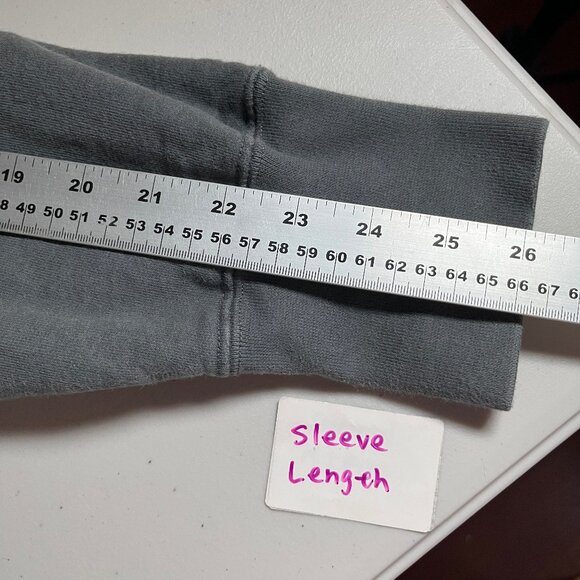 American Giant Moto Full Zip Heavy Cotton Sweatshirt - Men's Size L - Gray - Picture 9 of 10